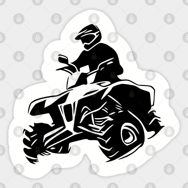 Offroad Quad Bike ATV Sticker by KayBee Gift Shop